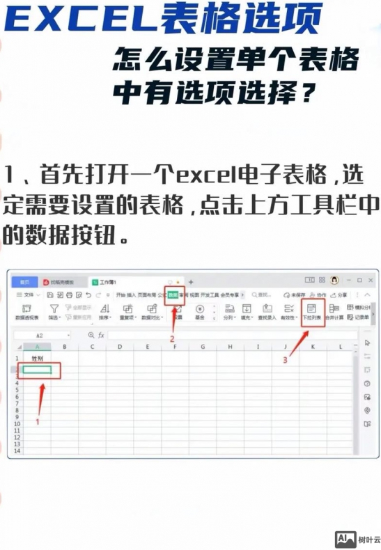  WPS表格如何设置数据有效性制作下拉菜单
